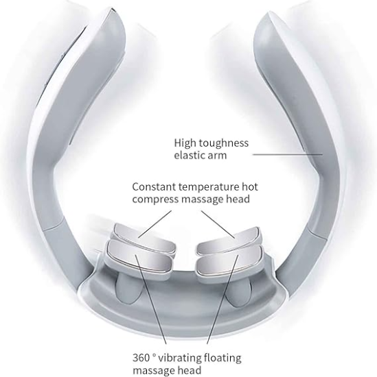 4 Heads TENS Electric Stimulation Heating Neck Massager - Image 7